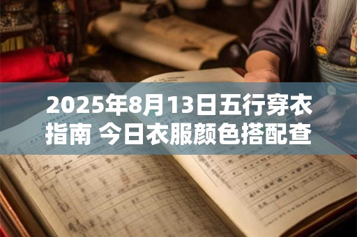 2025年8月13日五行穿衣指南 今日衣服颜色搭配查询