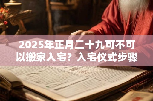 2025年正月二十九可不可以搬家入宅？入宅仪式步骤是什么？