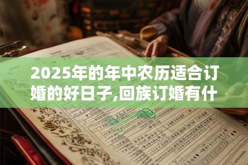 2025年的年中农历适合订婚的好日子,回族订婚有什么讲究