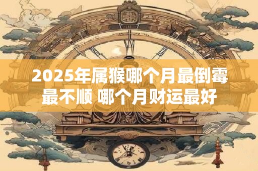 2025年属猴哪个月最倒霉最不顺 哪个月财运最好