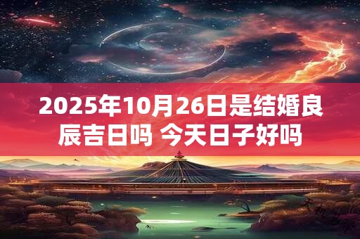 2025年10月26日是结婚良辰吉日吗 今天日子好吗