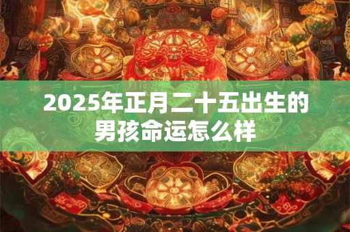 2025年正月二十五出生的男孩命运怎么样