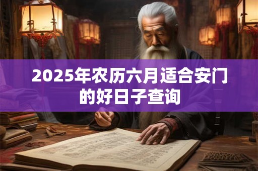 2025年农历六月适合安门的好日子查询