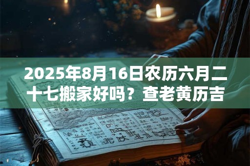 2025年8月16日农历六月二十七搬家好吗？查老黄历吉日吉时