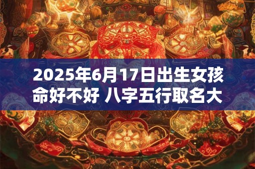 2025年6月17日出生女孩命好不好 八字五行取名大全