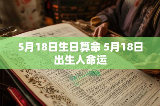 5月18日生日算命 5月18日出生人命运