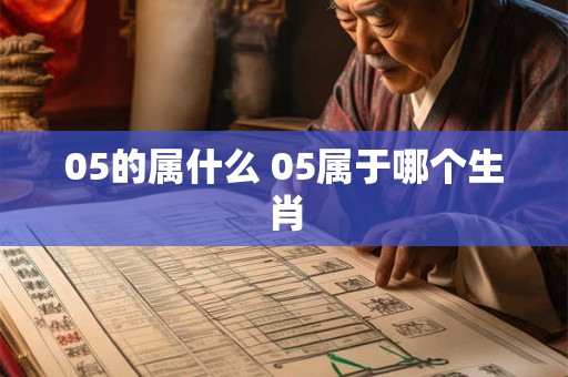 05的属什么 05属于哪个生肖