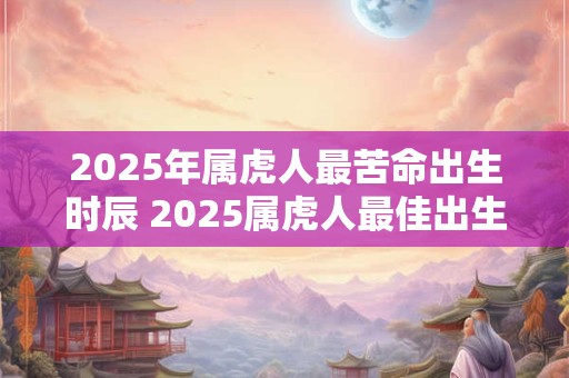 2026年属虎人最苦命出生时辰 2026属虎人最佳出生时辰 2026年属虎人最苦命出生时辰 2026属虎人最佳出生时辰