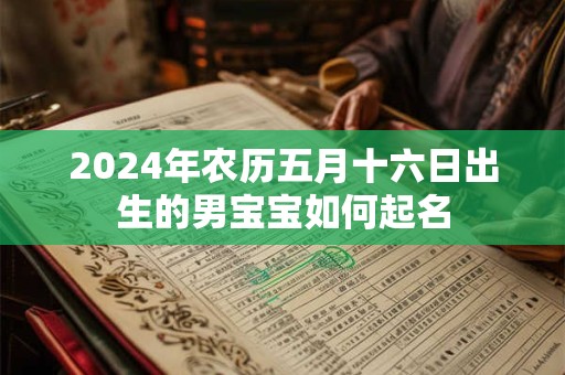 2024年农历五月十六日出生的男宝宝如何起名