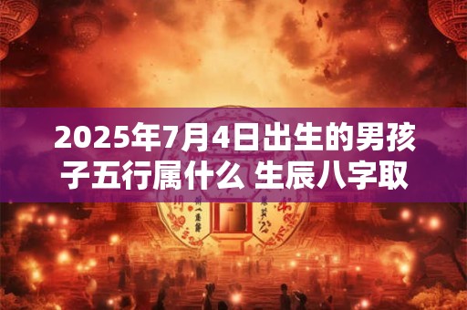 2025年7月4日出生的男孩子五行属什么 生辰八字取名