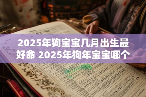 2026年狗宝宝几月出生最好命 2026年狗年宝宝哪个月出生最吉祥