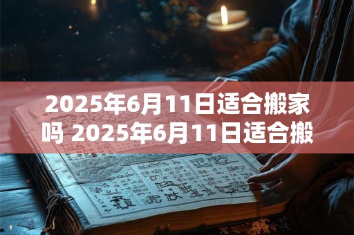2025年6月11日适合搬家吗 2025年6月11日适合搬家吗