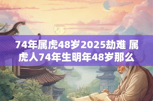 74年属虎48岁2025劫难 属虎人74年生明年48岁那么2025年是否会遭遇劫难