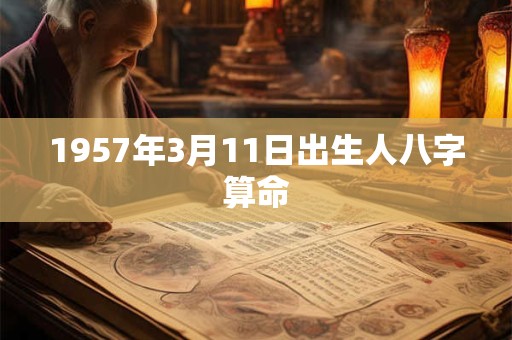 1957年3月11日出生人八字算命