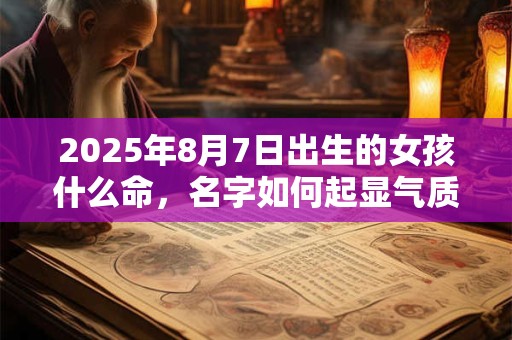 2025年8月7日出生的女孩什么命，名字如何起显气质？