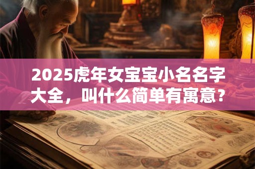 2025虎年女宝宝小名名字大全，叫什么简单有寓意？