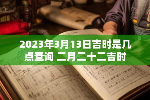 2023年3月13日吉时是几点查询 二月二十二吉时