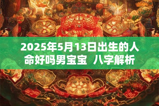 2025年5月13日出生的人命好吗男宝宝  八字解析