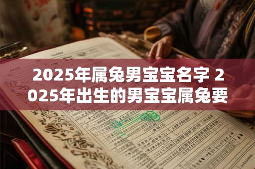 2025年属兔男宝宝名字 2025年出生的男宝宝属兔要取哪些名字