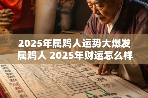 2025年属鸡人运势大爆发 属鸡人 2025年财运怎么样