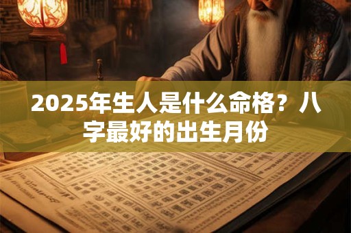 2025年生人是什么命格？八字最好的出生月份