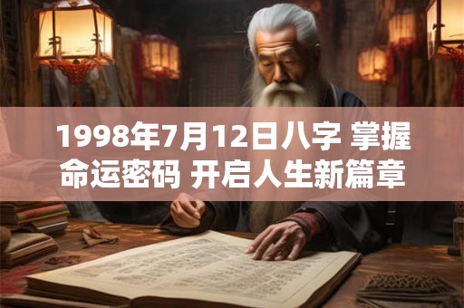 1998年7月12日八字 掌握命运密码 开启人生新篇章！