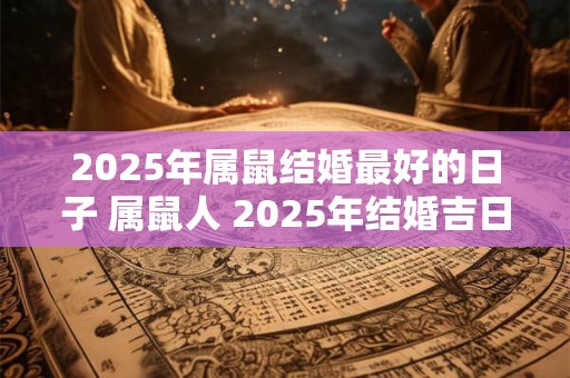 2025年属鼠结婚最好的日子 属鼠人 2025年结婚吉日查询