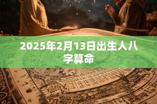 2025年2月13日出生人八字算命