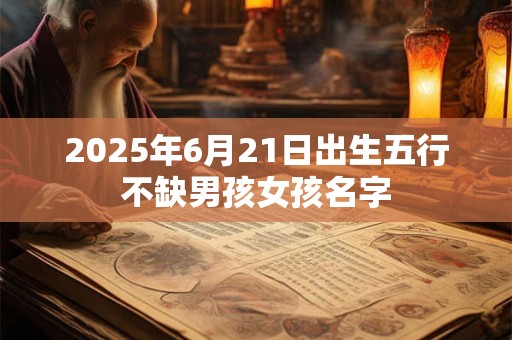 2025年6月21日出生五行不缺男孩女孩名字