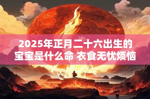 2025年正月二十六出生的宝宝是什么命 衣食无忧烦恼较少