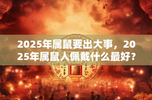 2025年属鼠要出大事，2025年属鼠人佩戴什么最好？