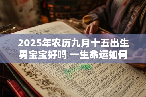2025年农历九月十五出生男宝宝好吗 一生命运如何