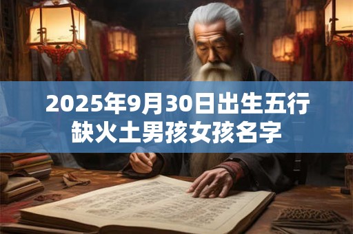 2025年9月30日出生五行缺火土男孩女孩名字