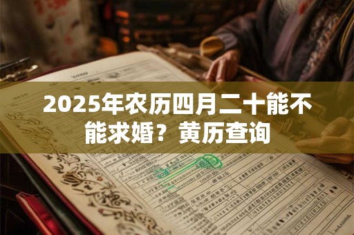 2025年农历四月二十能不能求婚？黄历查询