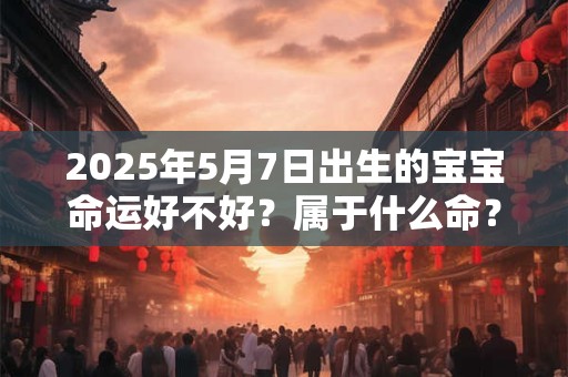 2025年5月7日出生的宝宝命运好不好?属于什么命? 2025年5月7日出生的宝宝命运好不好?属于什么命?