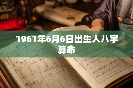 1961年6月6日出生人八字算命