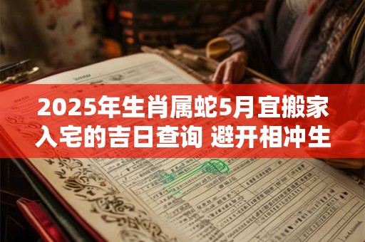 2025年生肖属蛇5月宜搬家入宅的吉日查询 避开相冲生肖