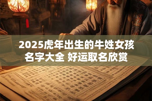 2025虎年出生的牛姓女孩名字大全 好运取名欣赏