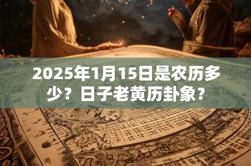 2025年1月15日是农历多少？日子老黄历卦象？