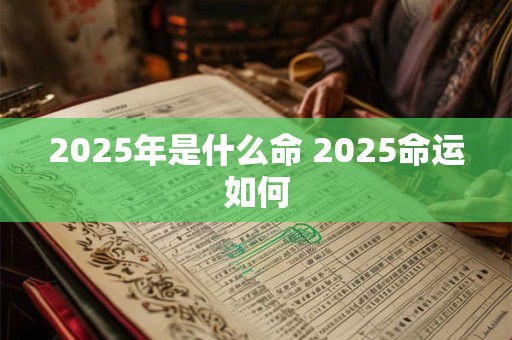 2025年是什么命 2025命运如何