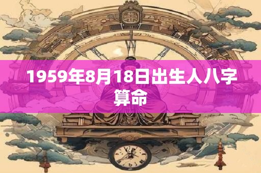 1959年8月18日出生人八字算命