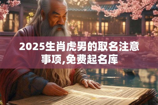 2025生肖虎男的取名注意事项,免费起名库