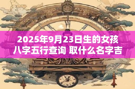 2025年9月23日生的女孩八字五行查询 取什么名字吉利
