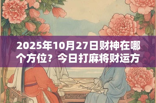 2026年10月27日财神在哪个方位?今日打麻将财运方位一览表 2026年10月27日财神在哪个方位?今日打麻将财运方位一览表