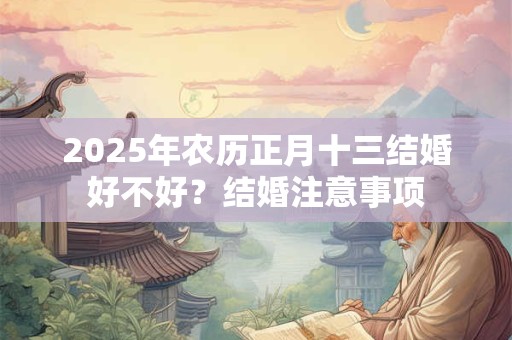 2025年农历正月十三结婚好不好?结婚注意事项 2025年农历正月十三结婚好不好?结婚注意事项