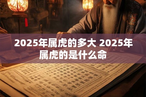 2025年属虎的多大 2025年属虎的是什么命