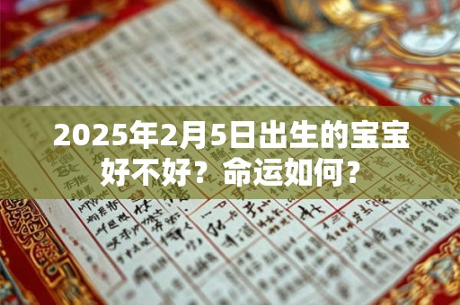 2025年2月5日出生的宝宝好不好？命运如何？