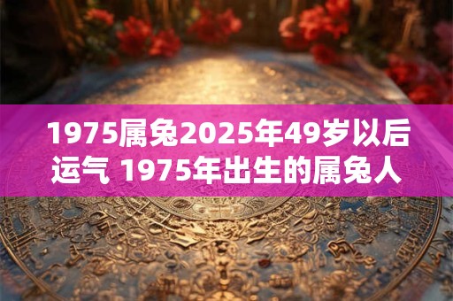 1975属兔2025年49岁以后运气 1975年出生的属兔人在2025年之后会面临怎样的运势