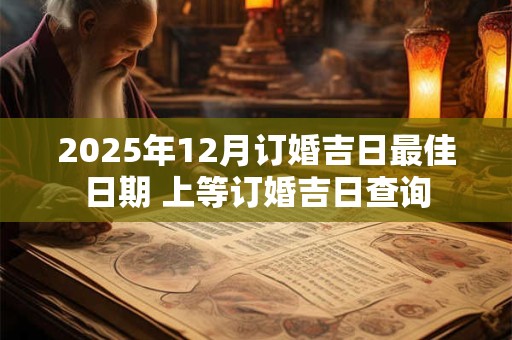 2025年12月订婚吉日最佳日期 上等订婚吉日查询