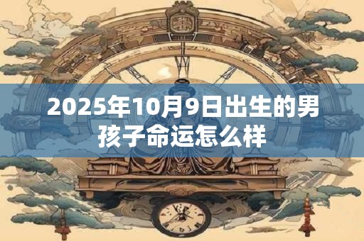 2025年10月9日出生的男孩子命运怎么样